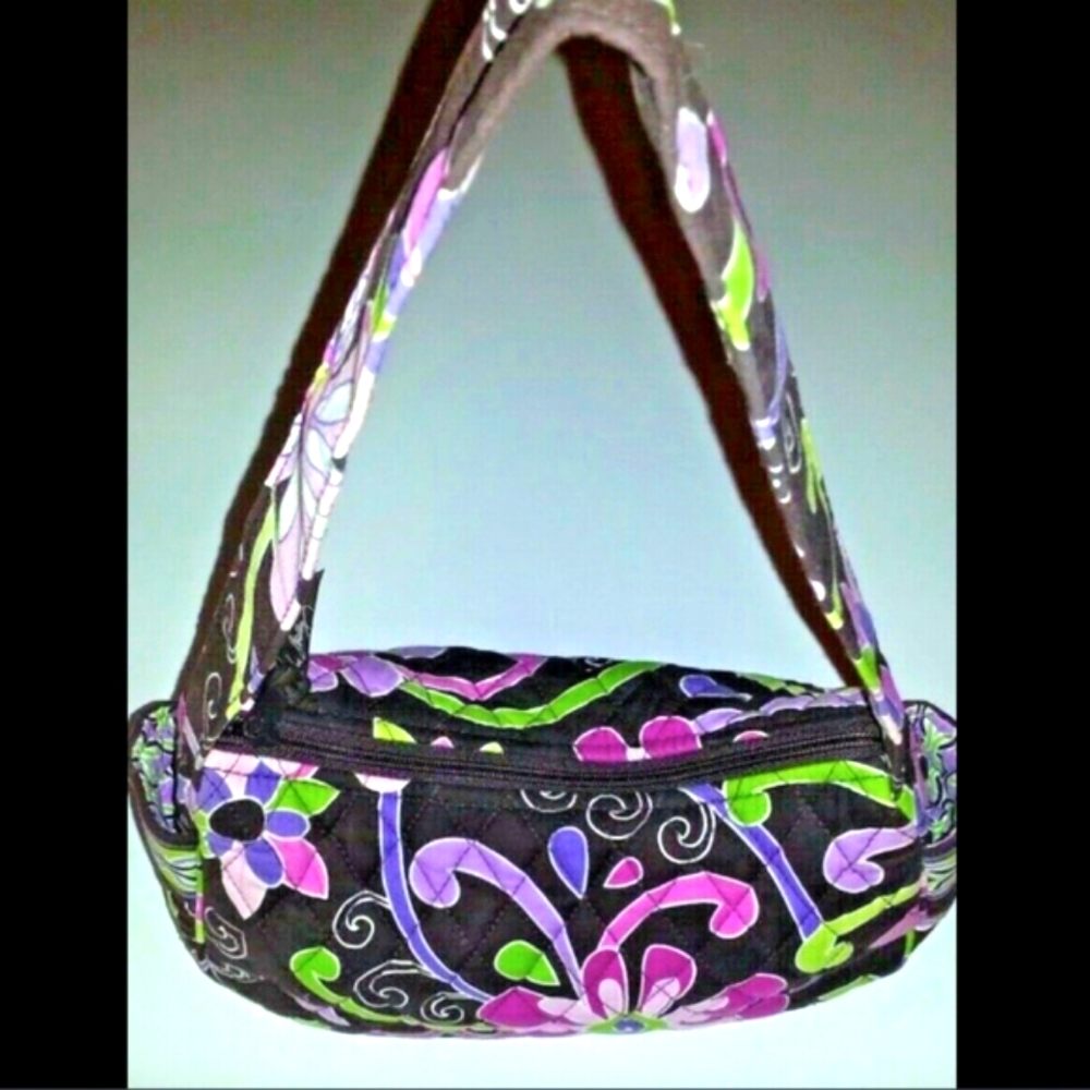RARE Vera Bradley VINTAGE Ret. PINK Purple Floral Shoulder Bag Purse Retro Style - Picture 8 of 8